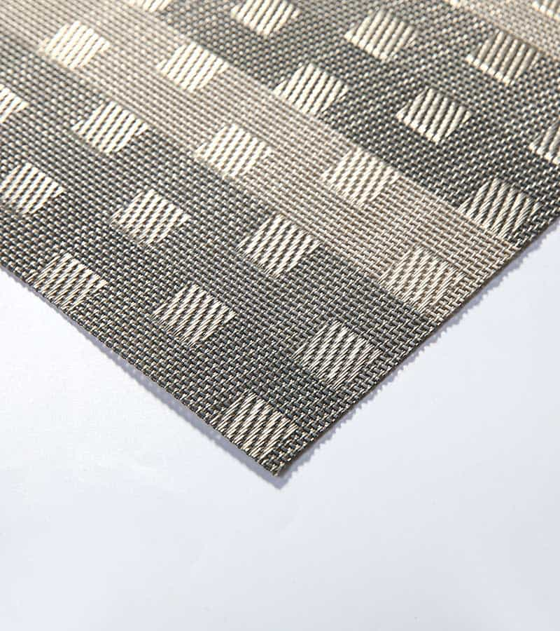 Grey Jacquard Teslin Mesh Place Mats Fabric