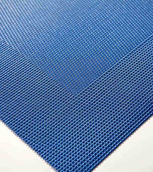 Teslin placemat grid solid color coffee color classic polyester PVC tablecloth blue