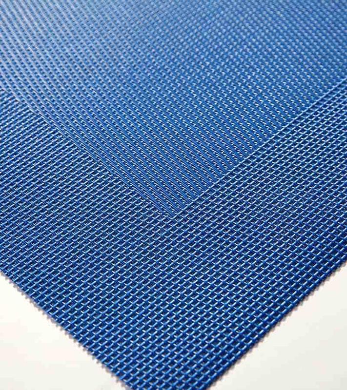 Teslin placemat grid solid color coffee color classic polyester PVC tablecloth blue
