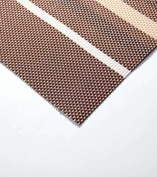 Striped Tableware Pad Mats Polyester Fabric