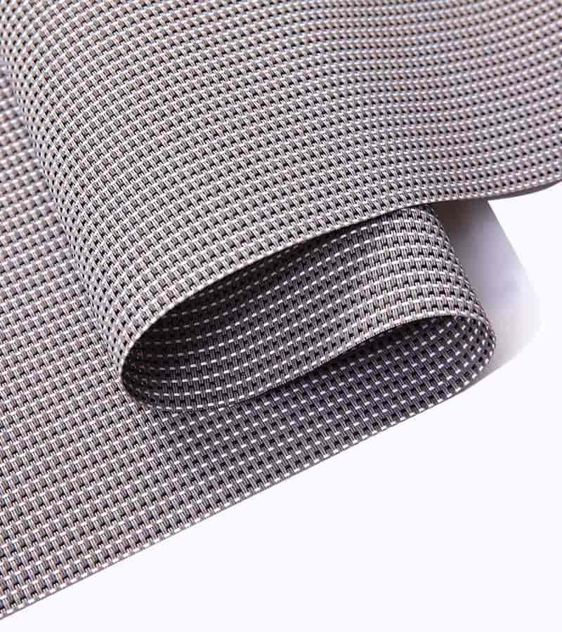 2*1 Teslin Tablecloth Polyester PVC Striped Classic European and American Placemat Dark gray