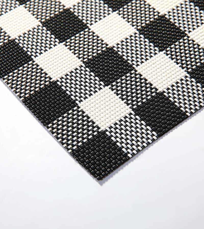 2*2 Checkered Pattern PVC Teslin Tablecloth Fabric