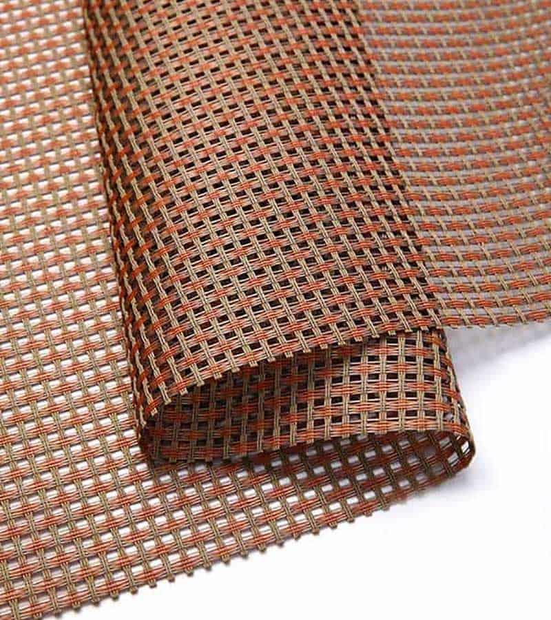 Grid Hollow Out Polyester Waterproof Table Mats Fabric