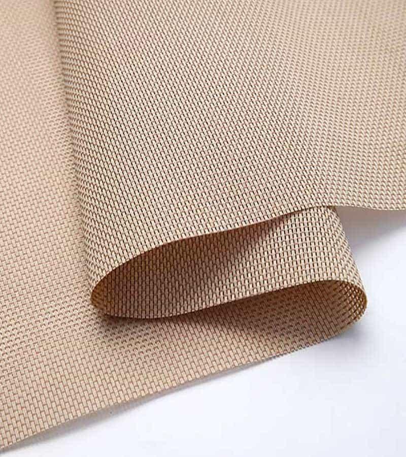 Light Brown Polyester PVC Dinner Plate Pad Fabric