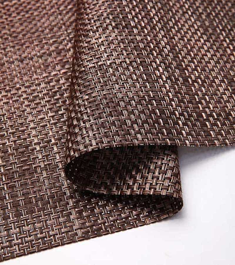 4*4 Teslin Classic Solid Coffee Color Polyester PVC Tablecloth